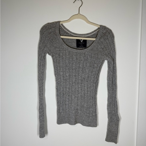 American Eagle Outfitters Sweaters - American Eagle Outfitters Heather Gray Scoop Neck Sweater Bella Swan XS